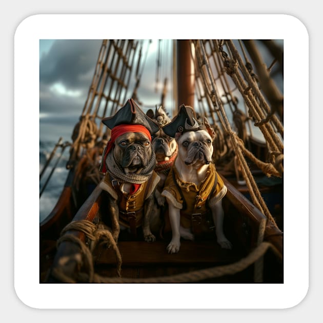 Dog Pirates Sticker by J and C Designs